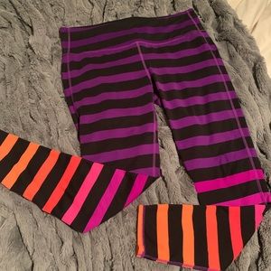 Athleta striped ombré leggings